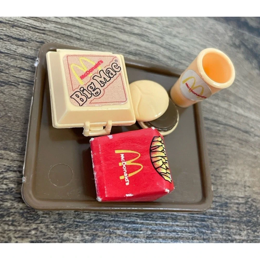 Vintage Barbie Loves McDonald's Restaurant Replacement Pieces Hamburger Fries a